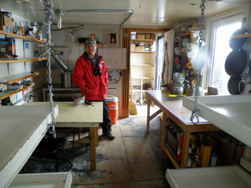 inside the Cape Crozier hut