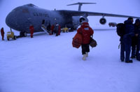 Leaving Antarctica in C-141