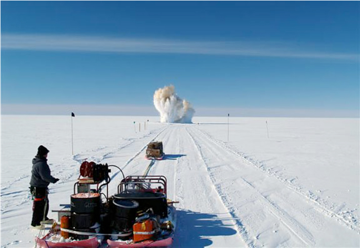 South Pole Traverse blast